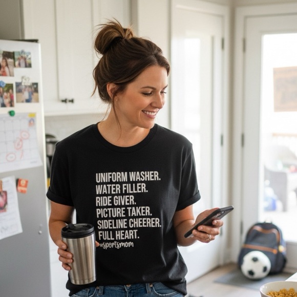 Gildan Tops - Gildan Sports Mom T-Shirt Graphic Tee Uniform‎ Washer Water Filler XL